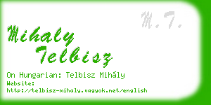 mihaly telbisz business card