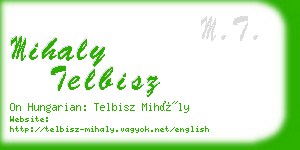 mihaly telbisz business card